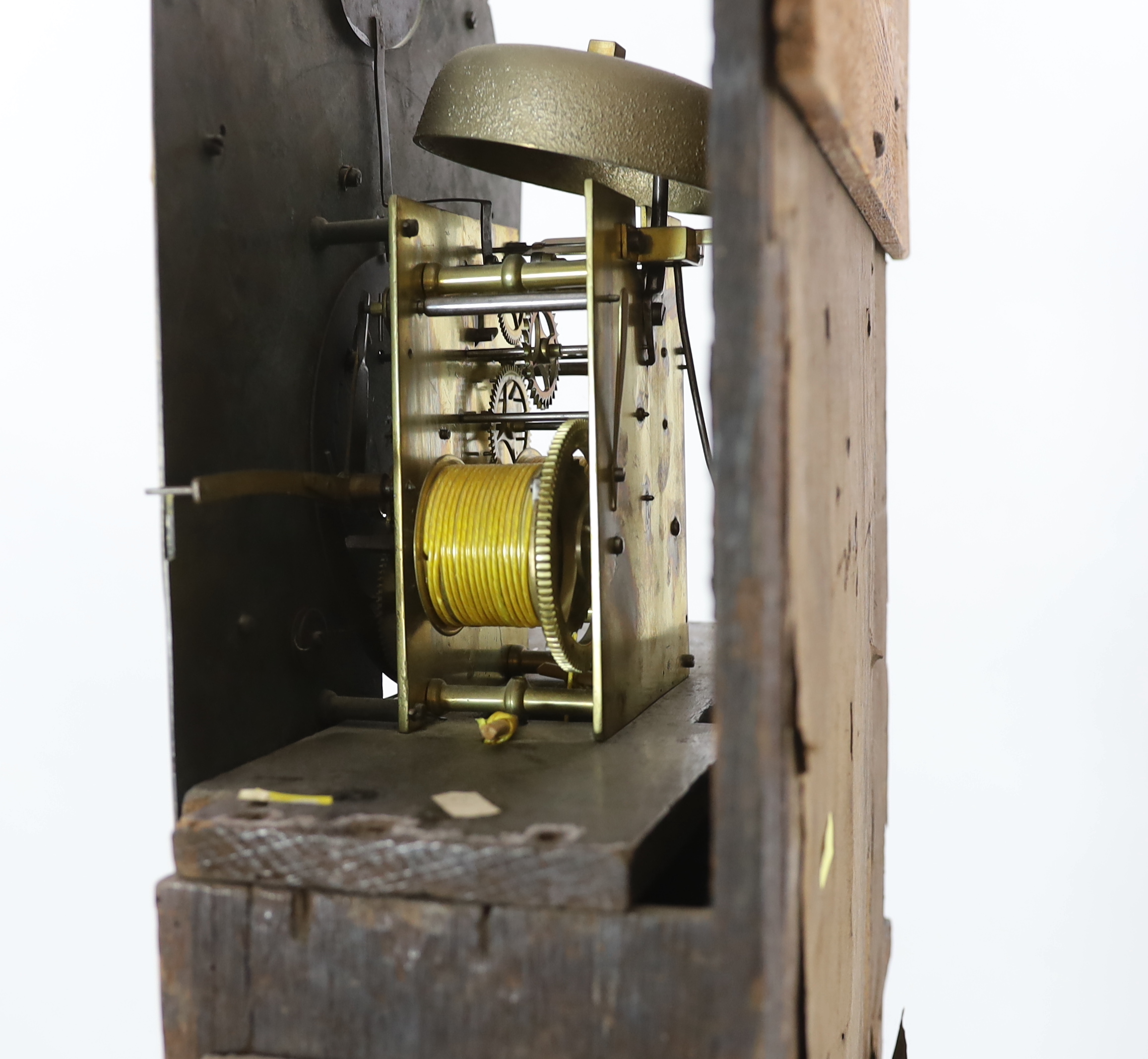 James Robinson of Well Close Square, a George III black japanned eight day longcase clock, 49cm wide, 24cm deep, 223cm high